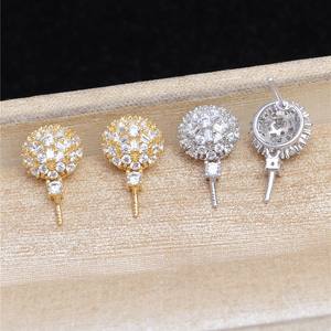 Ensemble de pendentifs en argent S925 à angle droit avec anneau d'oreille en argent en forme de V, collier, perle vide pour femme, accessoires de bijoux DIY - Product Image 1