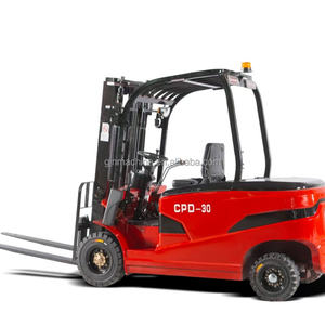 צבע לוגו מותאם אישית אחד 3 טון 3000 ק "ג מחסן חווה באמצעות בניית מלגזה חשמלי מכובד - Product Image 1