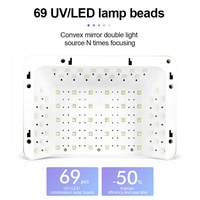 Lampe à ongles portable professionnelle LUGX 72W, rechargeable, LED UV, avec coussin pour les mains, 2-en-1, 365/405nm, séchage rapide, pour usage en salon
