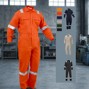 ชุดคลุมทำงานแบบสะท้อนแสง Hi Vis ชุดยูนิฟอร์มนิรภัย ระบายอากาศได้ดี ผลิตจากผ้าฝ้ายผสม รับสกรีนโลโก้ ชุดอุตสาหกรรม ชุดป้องกันสำหรับทำงาน - Product Image 2