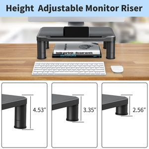 Nhựa màu đen màn hình Riser Chiều cao có thể điều chỉnh máy tính xách tay đứng - Product Image 4