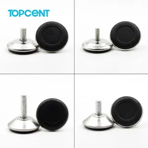 TOPCENT ฐานไนลอนปรับระดับหมุนได้,ปรับความสูงได้สำหรับเฟอร์นิเจอร์สกรู