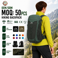 Sac à dos de randonnée imperméable 34L personnalisé, multi-couches, pratique, pour l'aventure en plein air