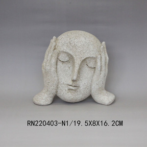 All'ingrosso decorazione <span class=keywords><strong>di</strong></span> Halloween <span class=keywords><strong>arte</strong></span> regali decorazioni statua pensatore non <span class=keywords><strong>vedere</strong></span> il male non sentire nessun male parlare male astratta faccia ornamento - Product Image 3