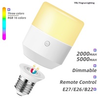 Lampe de jardin magnétique à LED en plastique sans fil, alimentée par batterie, avec télécommande, ampoule rechargeable, lumière d'urgence