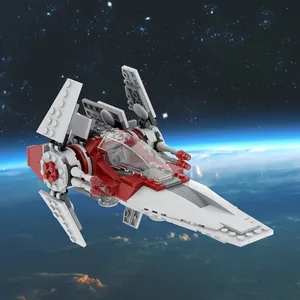 Space Wars v-wing Fighter MOC MOOXI MOC2124 serie de juguetes de película DIY niños niño niñas juguetes bloques de construcción ladrillos