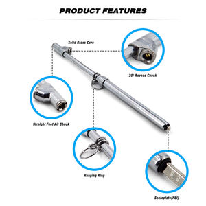 Medidor de presión de neumáticos de camión de doble cabeza 10-160PSI - Product Image 3