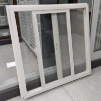 Ventanas Corredizas de PVC de Bajo Costo Directo de Fábrica, Ventanas Corredizas de PVC de Doble Acristalamiento para Proyectos de Construcción, Estilo Americano