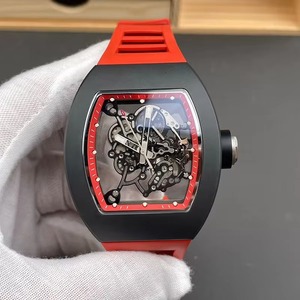 Reloj de Lujo de Alta Gama, Negro y Rojo, Fibra de Carbono, Forma de Tonneau, Tourbillon 055, Cristal de Zafiro, Automático, Resistente al Agua - Product Image 3