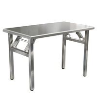 Table de travail de cuisine moderne, table de restaurant, table de mariage, table de conférence, table de banquet, table de pique-nique extérieure, table à manger pliante en acier inoxydable