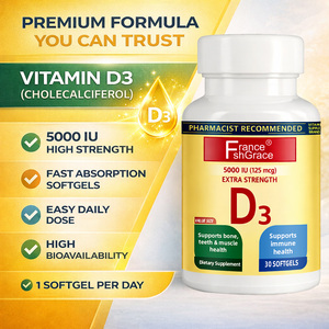 Fabricant en marque blanche de suppléments de Vitamine D3 5000 UI 125 mcg pour la santé des os, des dents et des muscles – Gélules molles de Vitamine D - Product Image 4