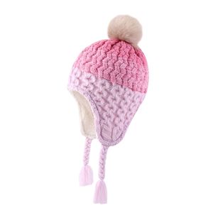 Cappello per bambini autunno e inverno lavorato a maglia berretto per capelli in tinta unita e cappello caldo - Product Image 5