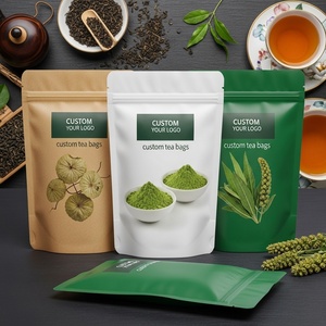 Sachets Doypack personnalisables à fond plat pour thé en vrac, doublés aluminium, refermables, avec échantillon de conception gratuit, prix de gros - Product Image 2