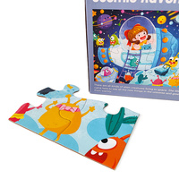Puzzle personnalisé en carton gris pleine couleur pour adultes et enfants, jeu de puzzle Aventure Cosmique, impression à la demande