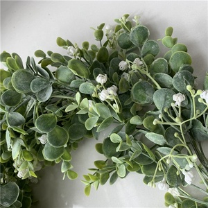 F-1615 Discount Supplies 200 CM Plastic Eucalyptus Wreath Artificial <strong>Silver</strong> Dollar Eucalyptus <strong>Garland</strong> for Sale - Product Image 5