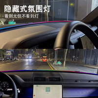 Lumière d'ambiance LED pour pare-brise de voiture, lumière d'ambiance modifiée pour console centrale, lumière d'ambiance décorative universelle avec prise USB