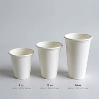 Gobelet à boisson froide en pulpe de canne à sucre de 16 oz (480 ml), gobelet jetable sans plastique avec bord de 90 mm pour bubble tea, milk tea, jus de fruits