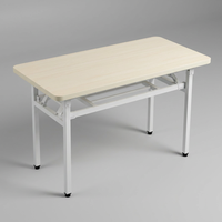 Bureau d'écriture pliant moderne, table rectangulaire en MDF, poste de travail portable autoportant pour bureau, étude et formation
