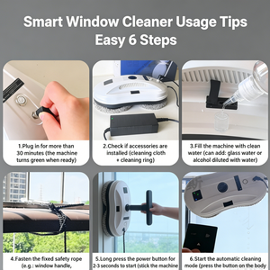 Robot per la Pulizia dei Vetri, Pulitore Automatico Intelligente per Finestre, per Uso Domestico - Product Image 5