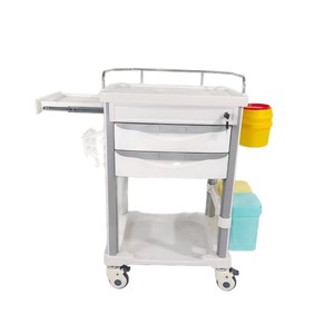 Carrito de infusión médico de plástico ABS, carrito de hospital con cajones y ruedas para uso clínico, capacidad de 300 lb. - Product Image 3