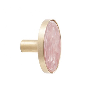Marbre rond Coquille Poignée D'armoire Armoire boutons De Meubles commode poignée De Porte - Product Image 1