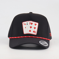 Casquette de baseball imperméable découpée au laser en gros, casquette de golf snapback à bord légèrement incurvé avec sangle en corde, logo personnalisé en patch PVC