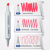 Stylo permanent à double pointe de 6 mm pour dessin de lignes fines, en plastique de couleur personnalisée, 216 couleurs, ensemble de marqueurs à l'alcool pour le papier