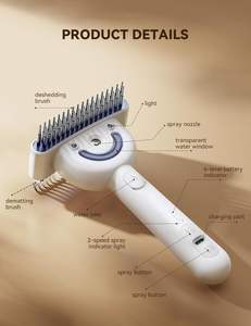 Spazzola a Vapore Elegante con Nebulizzatore Regolabile per Animali Domestici, Pettine Spray per una Toelettatura Fluida, Pulizia Rapida e Perdita di Pelo Stagionale - Product Image 1
