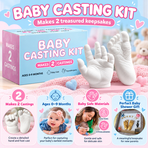 Kit de moulage DIY en plâtre pour mains et pieds, pour un souvenir tridimensionnel de bébé nouveau-né, cadeau de fête prénatale et décoration de chambre d'enfant - Product Image 4