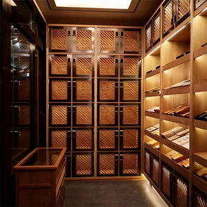 Sistema de Almacenamiento para Club de Cigarros Comercial, Humidores Privados para Miembros, Estantes de Exhibición, Muebles de Bar para Hotel - Product Image 1
