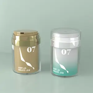 مخصص 15-30-زبدة 50-زجاجة بلاستيكية لمستحضرات التجميل من الحيوانات الأليفة شفافة خضراء مصنفرة لفرك العناية بالجسم
