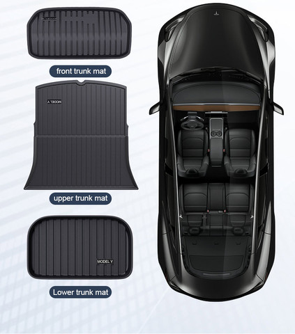 Modified PVC Front Trunk Mat Interior Kit for Tesla Rear Position Accessory Accessories