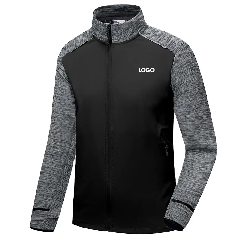 Custom Color Block Long Sleeve soft shell Men's Outdoor Athletic Sweatshirt Performance Sports Pullover 1/4 zip Fleece Jackets