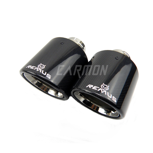 Tube de silencieux d'échappement universel, en Fiber de carbone/brillant, pour voiture BMW, AUDI, GOLF, MAZDA, Land Ro - Product Image 3