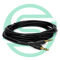 Câble AV 3,5 mm noir coaxial stéréo audio-vidéo avec gaine en PVC, longueur 1,5 m, pour lecteur VCD et décodeur – Vente directe usine
