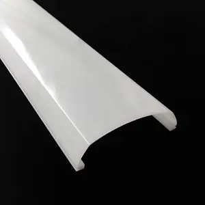 Cubierta de plástico de perfiles de extrusión para difusor de luz Led, cubierta de iluminación de tubo LED de policarbonato