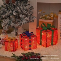 Weihnachts-Geschenkbox-Lampe Dreiteiliges Set Dreifarbige LED-Lichter IP65 Außendekoration für Feiertagsatmosphäre
