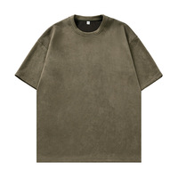 T-shirts d'été tendance de marque pour hommes femmes en daim texturé col ample décontracté deux ouvertures solide tricoté blanc disponible deux