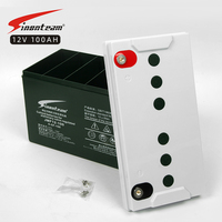 Sistem Penyimpanan Energi Rumah Tangga 12V100AH 1200Wh Baterai Gel Tertutup Siklus Dalam untuk Peralatan Rumah Tangga Penerangan Cangkang Hijau