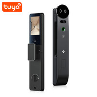 Serrure de porte intelligente Tuya WiFi 3D Face AI Intercom avec écran dynamique, reconnaissance de la veine palmaire, empreinte digitale, déverrouillage à distance via l'application PST-A20-AI