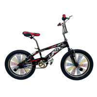 ¡Gran oferta! Bicicletas BMX de acero auténticas de una sola velocidad, 20 pulgadas, mini freestyle con radios de colores, venta al por mayor de fábrica a precios bajos.