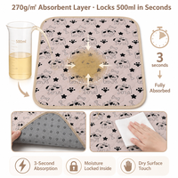 Tapis d'apprentissage pour chiens imprimés matelassés, absorbants multicouches, imperméables en TPU, antidérapants, pour intérieur, écologiques, OEM
