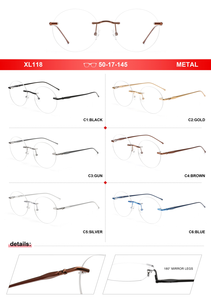 Venta al por mayor de <span class=keywords><strong>gafas</strong></span> ópticas sin marco flexibles para hombres y mujeres de negocios, exquisitas monturas <span class=keywords><strong>redondas</strong></span> para <span class=keywords><strong>gafas</strong></span> sin montura - Product Image 2