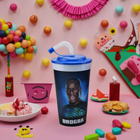 Tasses et soucoupes à thé lenticulaires 3D personnalisées pour enfants Tasses réutilisables en plastique de dessin animé pour enfants