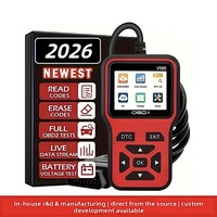 Escáner OBDII V500, Lector de Códigos de Error del Motor del Automóvil |   Compatible con 9 idiomas, incluido el árabe
