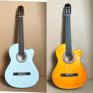 Produits les plus vendus en gros, <span class=keywords><strong>guitare</strong></span> <span class=keywords><strong>classique</strong></span> à corps fin <span class=keywords><strong>de</strong></span> 39 pouces, table en épicéa, fond en tilleul, micro 7545 installé. - Product Image 5