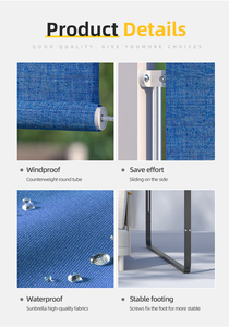 Toldo exterior simples Sun Shade Sail Tecido Pergola <span class=keywords><strong>Canopy</strong></span> Sunshade Rainproof Alumínio Toldo Manual para Telhado Terraços Jardins - Product Image 3