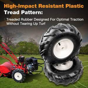 13x5,00-6 дюймов, резиновое колесо для румпеля, 3-1/8, центровочная ступица, 1 ", размер оси, садовый прицеп, тягач, Сменный Набор шин для газонокосилки - Product Image 3