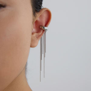 जे एंड डी गोल्ड स्टील रंगीन ट्रेंडिंग पंक शैली टासल कान क्लिप एक टुकड़ा कान - Product Image 4