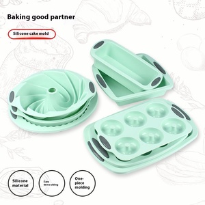 Stampo per torte in Silicone bicolore bordino Maufen Toast <span class=keywords><strong>Pizza</strong></span> piatto grande multiuso pane decorazioni tazze per Muffin Dessert - Product Image 2